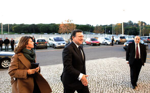 Durão Barroso à chegada da cerimónia