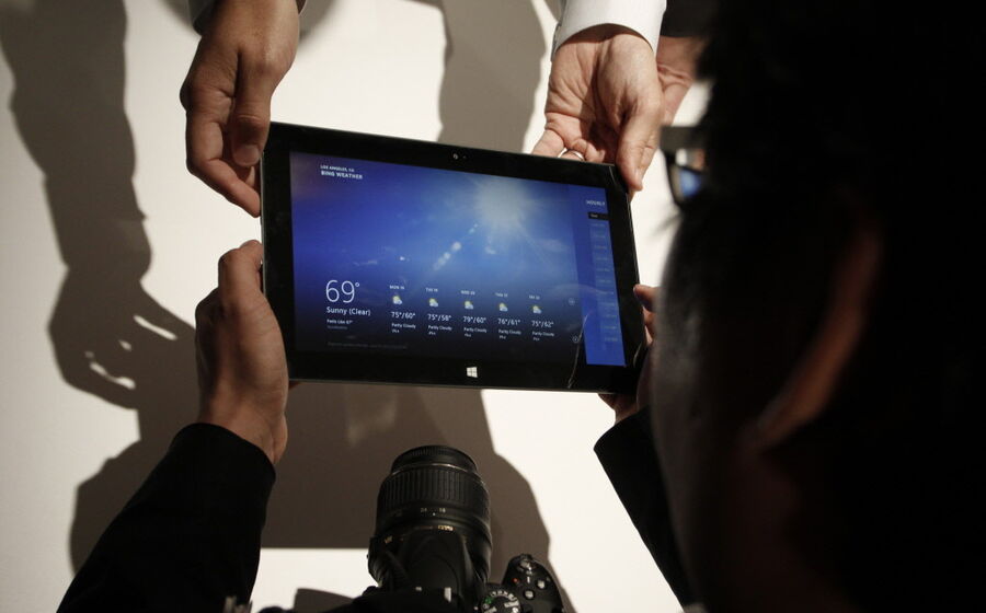 O tablet da Microsoft