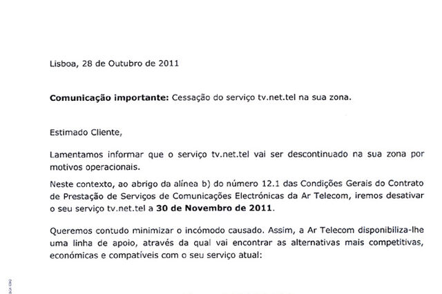 Ar Telecom deixa residencial e sugere a clientes que passem para a Zon