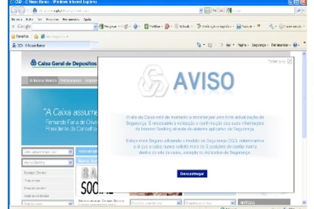 ESET detecta envio de &quot;e-mails&quot; fraudulentos a clientes da CGD