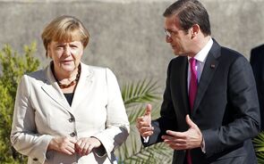 Merkel Passos Coelho Cavaco Silva visita lisboa