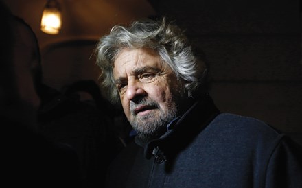 Beppe Grillo: ele não se está a rir