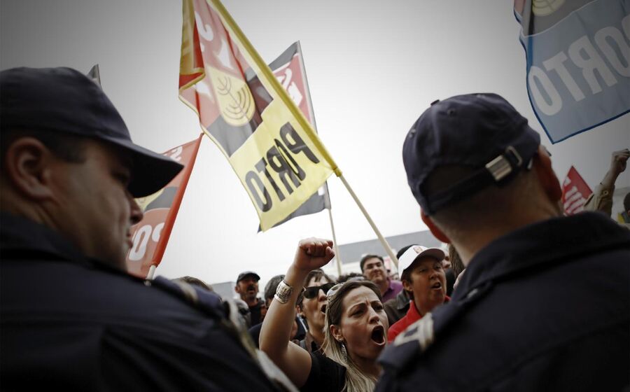 Manifestação Finanças frente comum cgtp