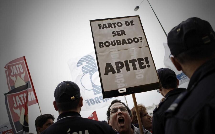 Manifestação Finanças frente comum cgtp