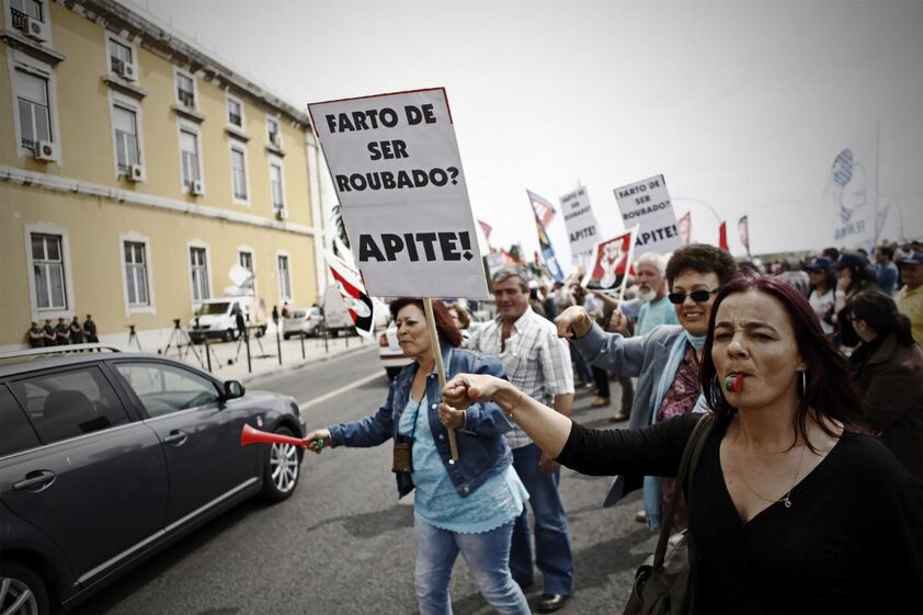 Manifestação Finanças frente comum cgtp