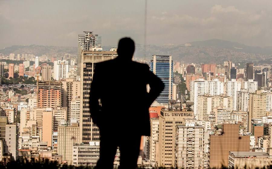 Vista panorâmica de caracas, na Venezuela