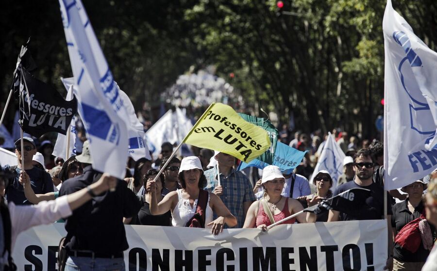 Professores manifestação greve