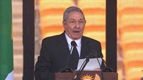 'Cuba, um país nascido da revolução, tem sangue africano nas veias', afirmou Raul Castro durante a sua intervenção