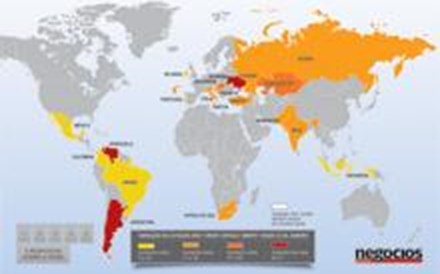 Veja o mapa do risco da crise dos emergentes