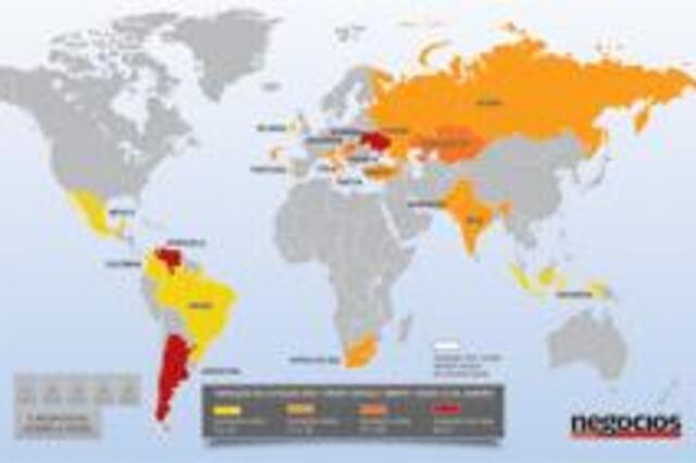 Veja o mapa do risco da crise dos emergentes