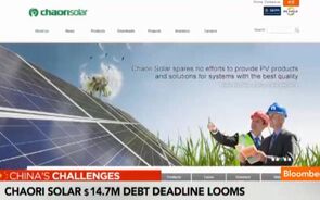 China’s Chaori Solar’s $14.7M Debt Deadline Looms