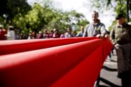 Desfile do 25 de Abril que assinala os 40 anos da revolução dos cravos