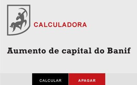 Calculadora do aumento de capital do Banif