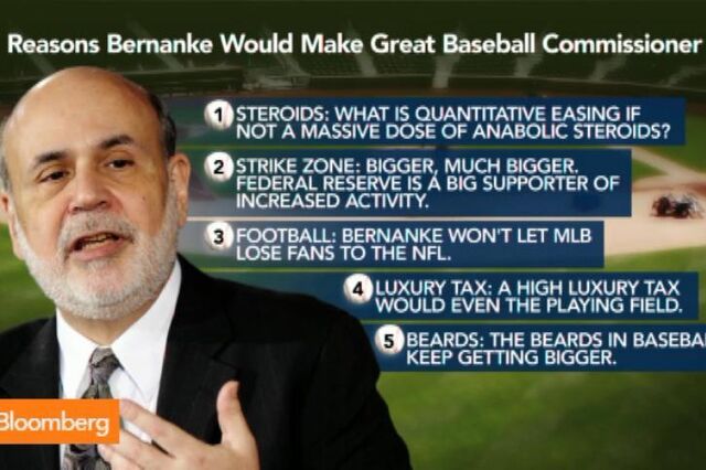 Ben Bernanke poderá ser o próximo 'presidente' da liga de basebol?