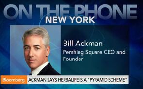 Ackman: Herbalife's Nutrition Club Is 'Total Fraud'