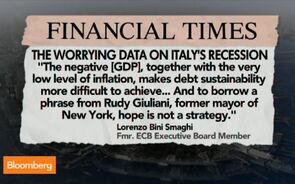 Economic Data Offers No Hope for Italy’s Recession
