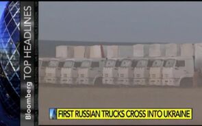 First Russian Trucks Cross Into Ukraine