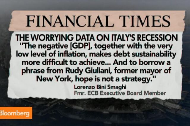Indicadores económicos não oferecem esperança de saída de recessão em Itália