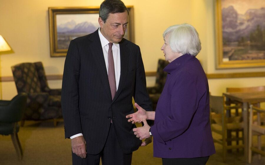 Mario Draghi Janet Yellen