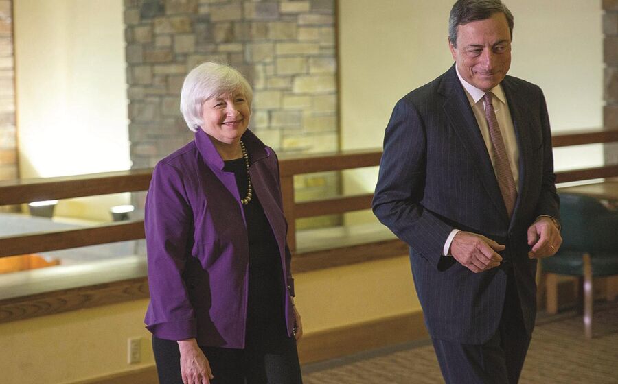Mario Draghi Janet Yellen