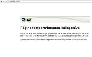 citius indisponível