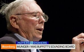 BLOOMBERG TV - I Was Buffett’s Business Sounding Board: Munger