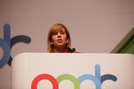 Fátima Barros, presidente da Anacom, no Congresso das Comunicações, que terminou quinta-feira, 20 de Novembro, em Lisboa.