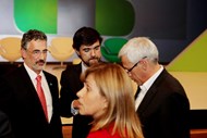 Armando Almeida, da PT Portugal, Miguel Almeida, da Nos, Mário Vaz, da Vodafone, e Fátima Barros, da Anacom