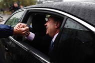 Alex Salmond, ministro principal da Escócia, durante um dia de campanha pelo Sim na Escócia.