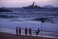 Praia de Copacabana, no Rio de Janeiro.