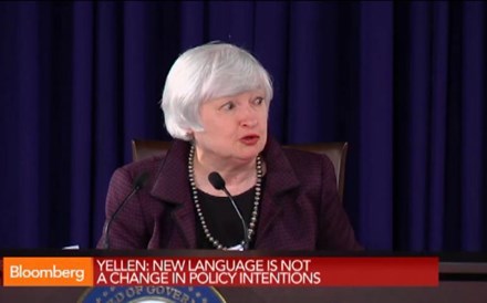 Yellen: Ser paciente quer dizer que os juros não sobem nas próximas reuniões da Fed