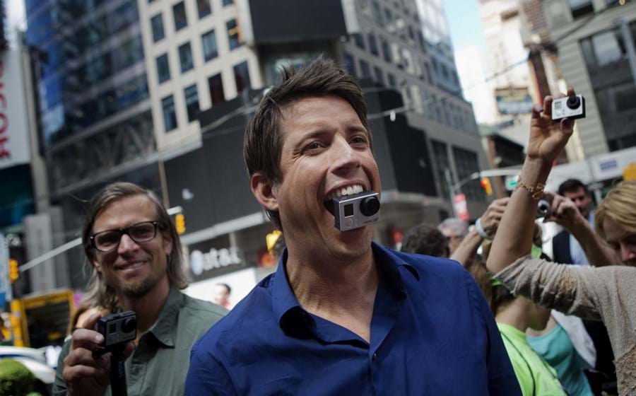 Nick Woodman, fundador e CEO da GoPro, no dia de estreia das acções da companhia no Nasdaq.