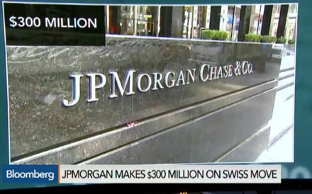 JPMorgan terá ganho 300 milhões com subida do franco suíço