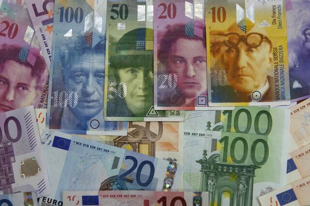 Euro em máximos de Janeiro de 2015 face ao franco suíço