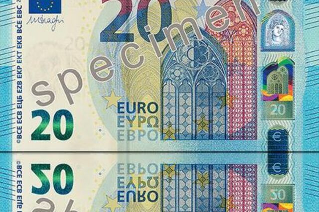 BCE apresenta nova nota de 20 euros com elemento de segurança 'inovador'