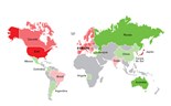 Mapa: Os países com mais e menos dívida pública e défice do mundo