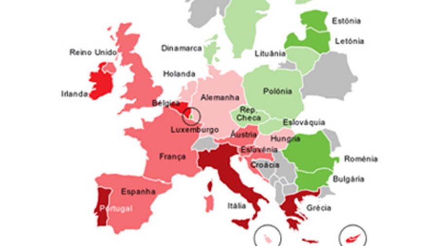 No mapa mundial da dívida Portugal está em quarto lugar - Finanças