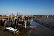 Cais palafítico da Carregueira, único na Europa, utilizado para a pesca. Faz parte da  Reserva Natural do Estuário do Sado.