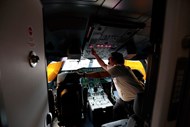 Cockpit de um Airbus SAS A380, da Qatar Airways