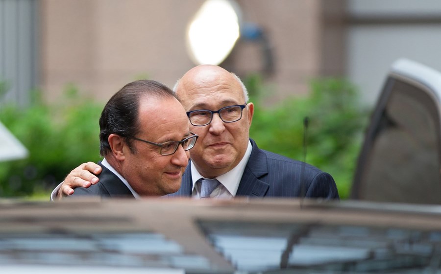 François Hollande e Michel Sapin 