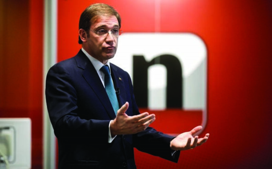 Passos Coelho na redacção do negócios