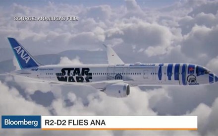 Star Wars nos aviões da companhia nipónica ANA