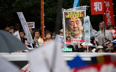 Fotogaleria: 'Sim à paz, não à guerra': o clamor dos japoneses
