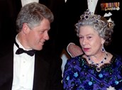 Rainha Isabel II com Bill Clinton em 1994.