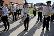 Banda na cerimónia de lançamento da biografia de Ilídio Pinho. 