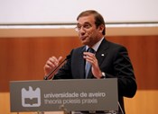 Pedro Passos Coelho discursa no lançamento do livro da biografia de Ilídio Pinho.