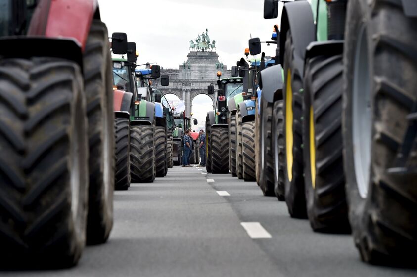Manifestação agricultores bruxelas