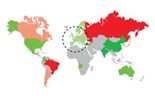 Mapa: Quanto vai crescer a economia mundial em 2015 e 2016