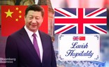 Xi Jinping com passadeira vermelha no Reino Unido