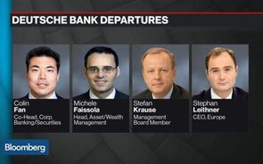 Cryan's Deutsche Bank Shakeup Cuts Senior Managers